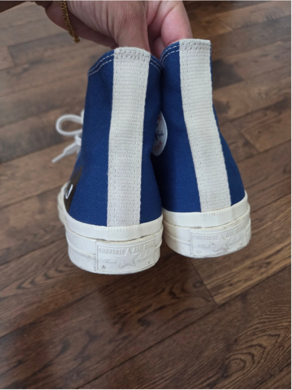 Comme des Garçons x Converse Chuck 70 High Top Sneakers Blue men's 4 wmns 6 - Picture 4 of 7